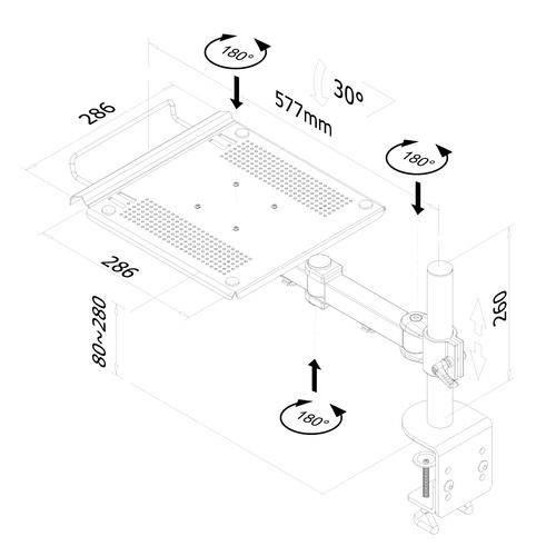 Neomounts supporto da scrivania per laptop NOTEBOOK-D100