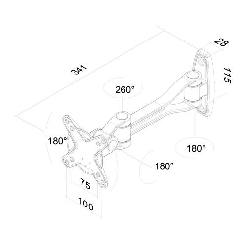 Supporto VESA 100 Neomounts FPMA-W1020