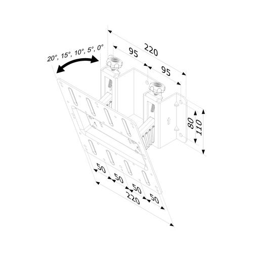 Neomounts FPMA-W120 | Supporto da parete inclinabile fino a 40 pollici