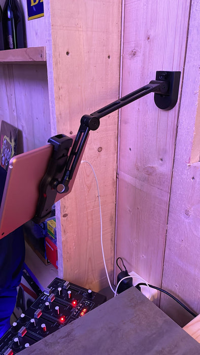 Supporto Wolff Mount per tablet, iPad e telefono - 39 cm | Ruotabile | Sistema a morsetto | Universale | Braccio metallico robusto