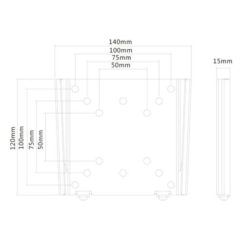 Neomounts FPMA-W25 nero | Montaggio a parete elegante per schermi fino a 30 pollici