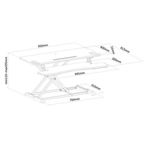 Neomounts rialzo monitor regolabile in altezza