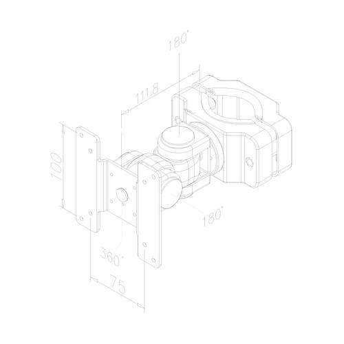 Neomounts staffa per TV LCD/LED/TFT con montaggio a palo FPMA-WP200
