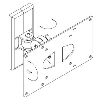 Supporto da parete grigio argento con VESA 200x100 a 1 braccio