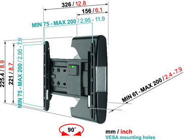 Supporto da parete Vogels EFW8125 per TV fino a 32 pollici