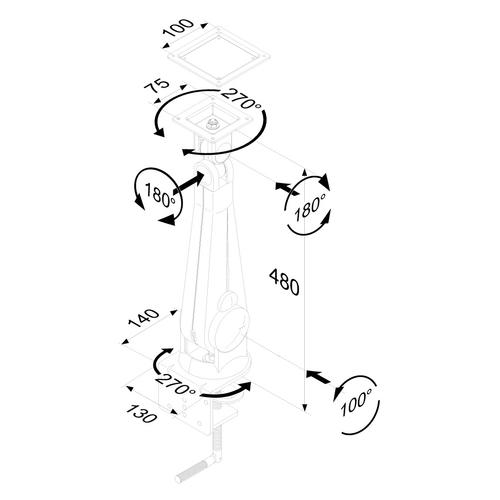 NewStar FPMA-D100 supporto da scrivania a movimento completo