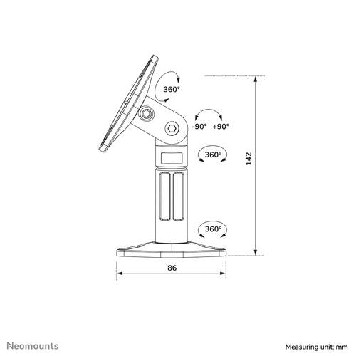 Neomounts SPEAKER-W100 supporto da parete e soffitto per altoparlanti nero