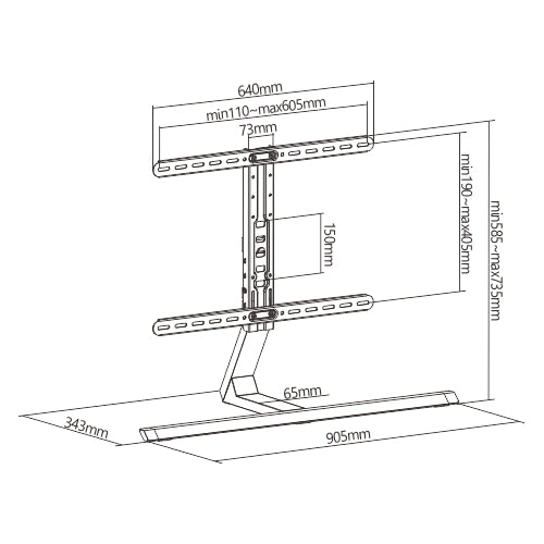 Wolff Mount TVB-95 – TV-voet 37–75 inch