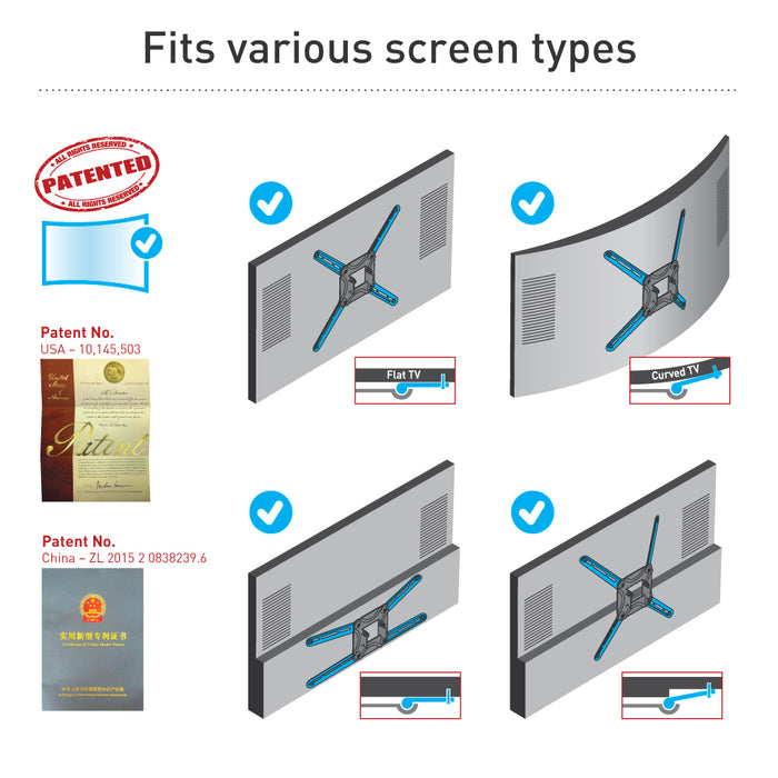 Supporto TV Samsung per schermi fino a 48 pollici a 53,4 cm dal muro