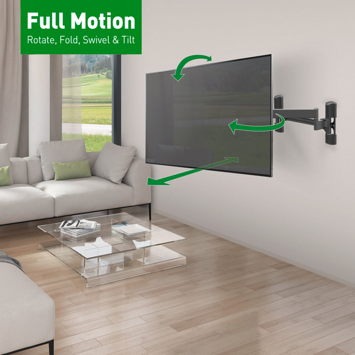 Supporto TV da Parete Robusto Barkan Mounts per Montaggio ad Angolo | Schermi 40 - 90 pollici | VESA 600x400