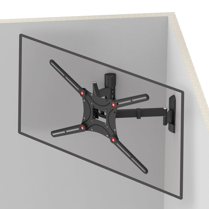 Supporto TV da Parete Robusto Barkan Mounts per Montaggio ad Angolo | Schermi 40 - 90 pollici | VESA 600x400