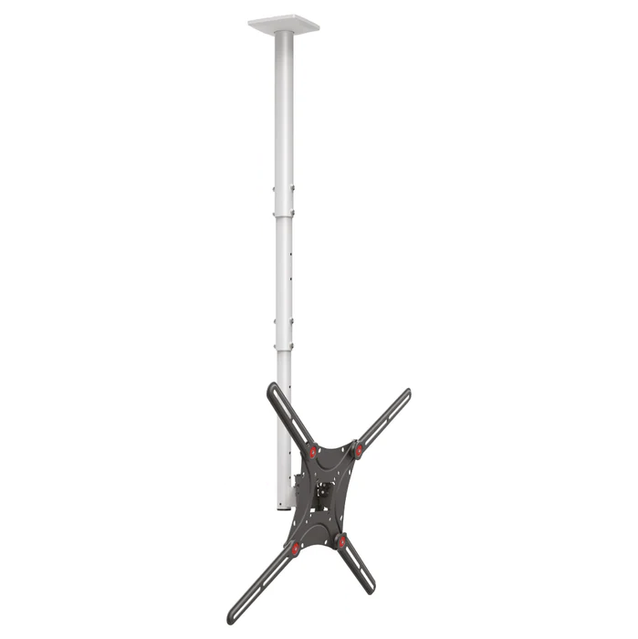 Barkan Supporti Staffa telescopica lunga da soffitto fino a 75 pollici | VESA 400x400 | Universale | Colore bianco