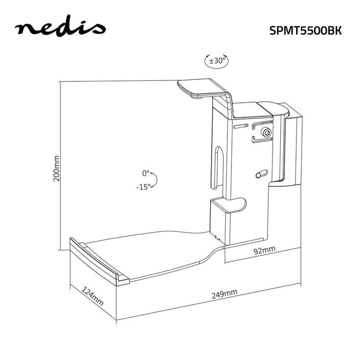 Supporto da Parete per Altoparlante | Sonos® PLAY:5-Gen2? | Inclinabile e Girevole | Max. 7 kg