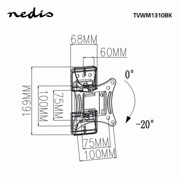 Supporto TV Full-Motion | 13 - 27 pollici | Max. 15 kg | 1 punto di snodo