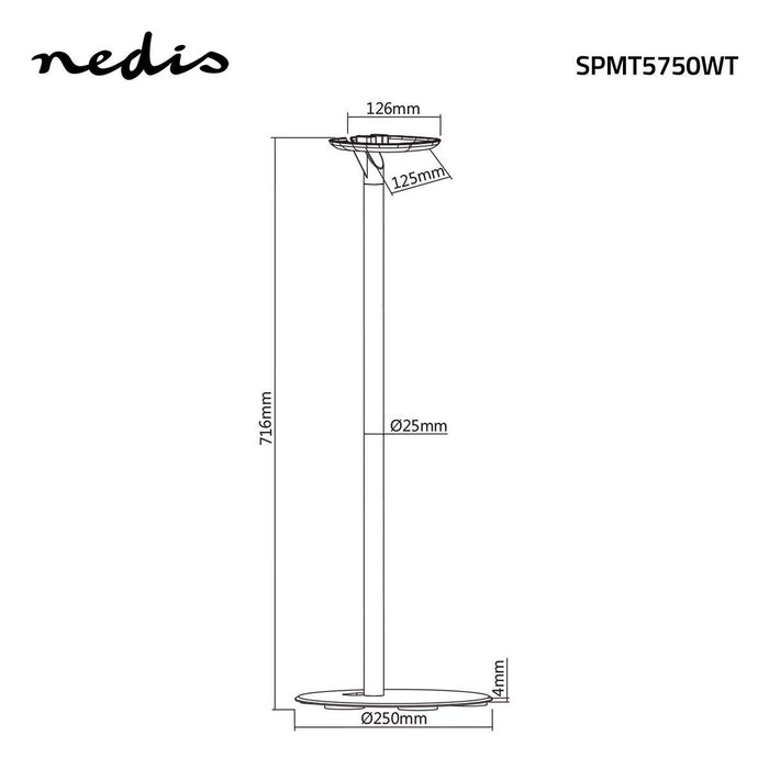 Supporto da Terra per Altoparlante | Per Sonos® One / Sonos® Play:1 | Max. 3 kg | Fisso