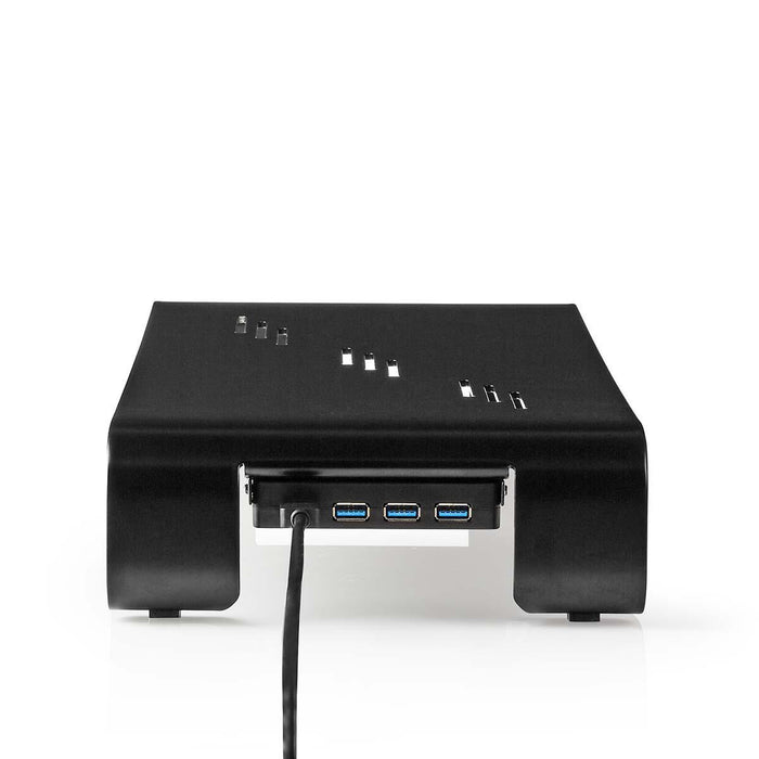 Supporto Ergonomico Multifunzionale | Hub USB 3.0 | 4 Porte | Nero