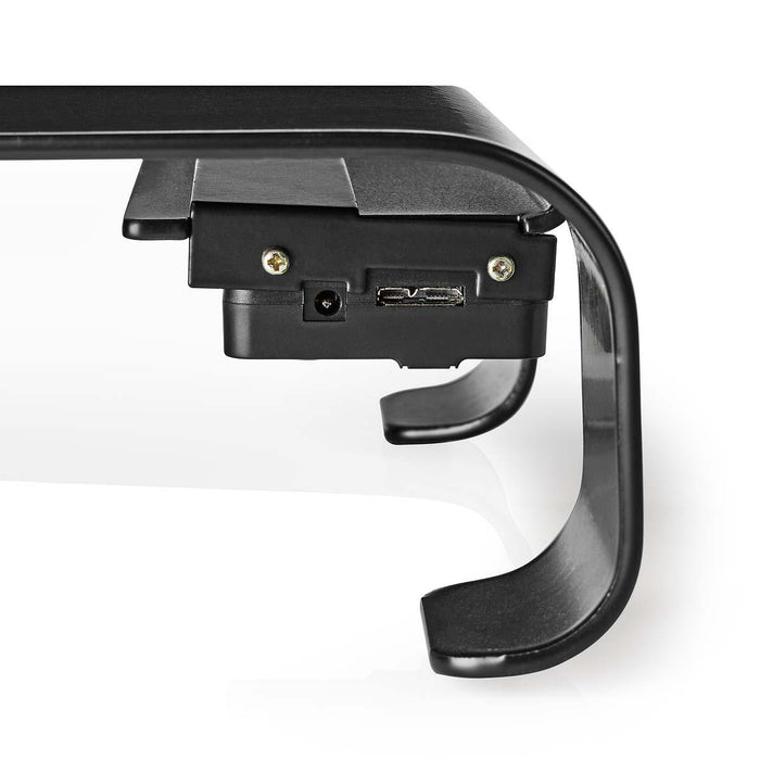 Supporto Ergonomico Multifunzionale | Hub USB 3.0 | 4 Porte | Nero