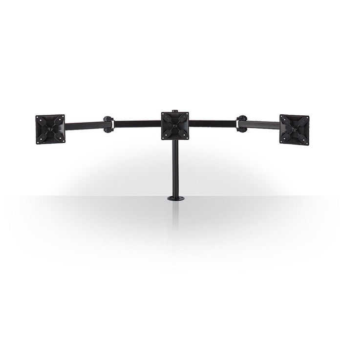 Supporto Ergonomico per Monitor | Tre Bracci per Monitor | Girevole e Inclinabile | Nero