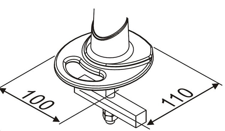 Piastra di montaggio NewStar per passaggio scrivania FPMA-D940GROMMET