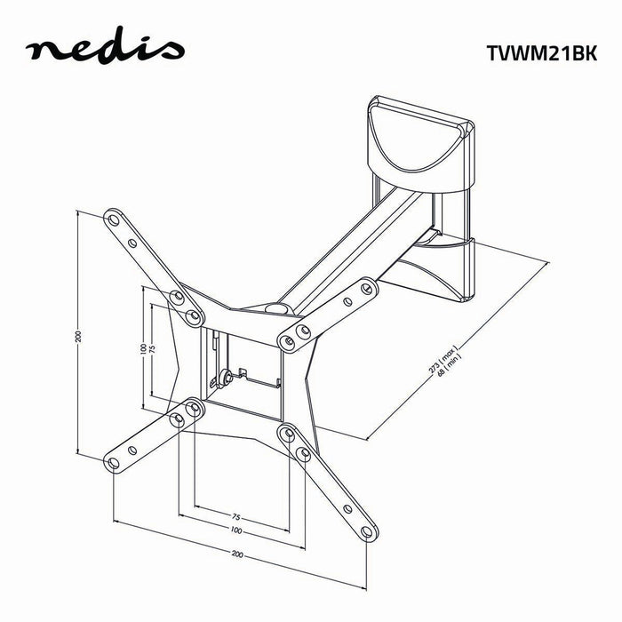 Supporto TV da Parete Full Motion | 10 - 32" | Max. 30 kg | 2 Punti di Snodo