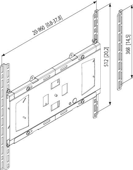 Interfaccia display universale Vogel's nera da 30 a 60 pollici