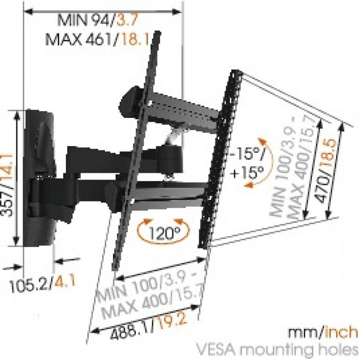 Vogel's WALL 2250 Supporto da parete extra resistente per TV fino a 55 pollici