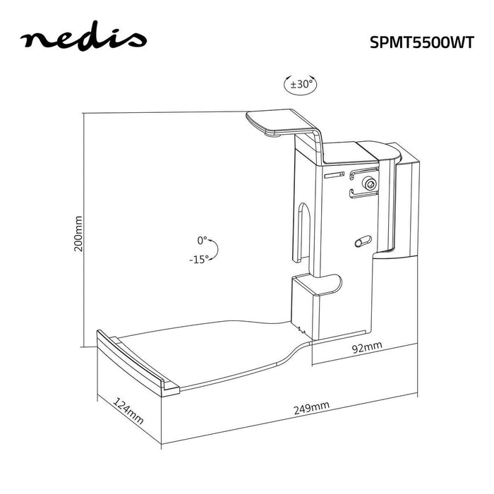 Supporto da Parete per Altoparlanti | Per Sonos® PLAY:5-Gen2? | Inclinabile e Girevole | Max. 7 kg