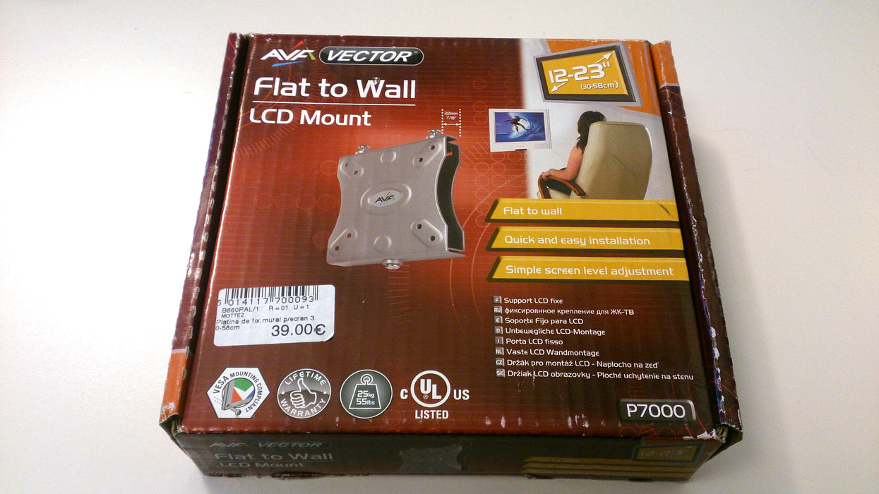 Supporto TV a parete piatto per schermi fino a 23" FINO A ESAURIMENTO