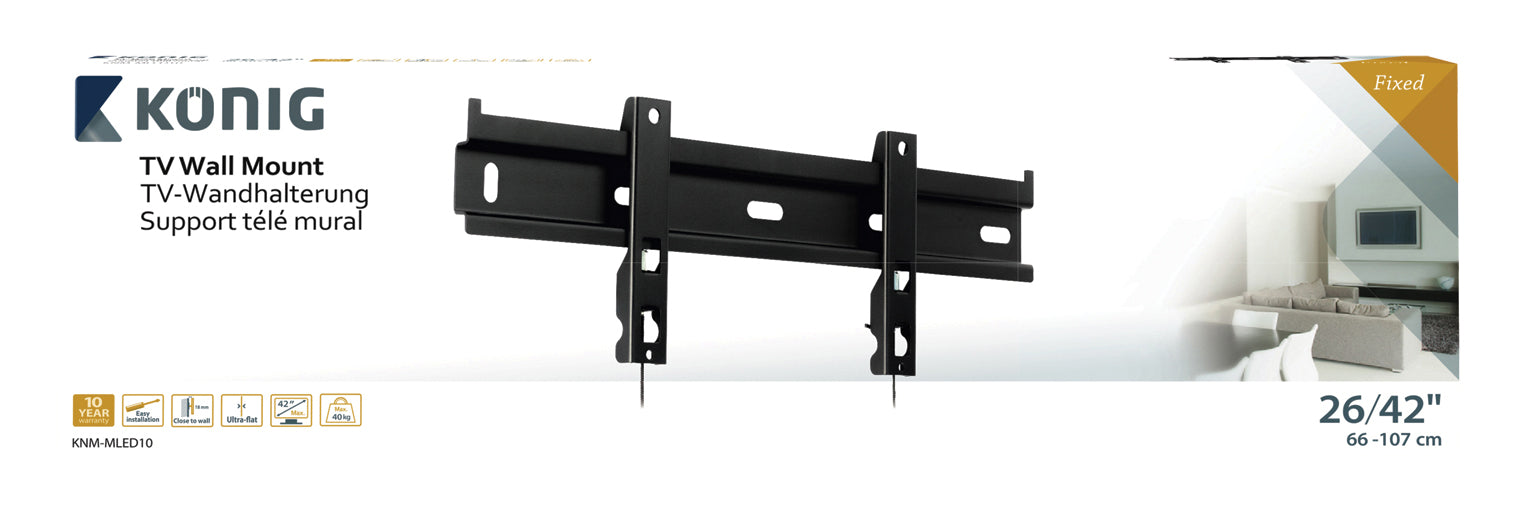 Supporto da parete ultra piatto 26-42"
