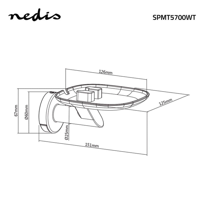 Supporto da Parete per Altoparlanti | Per Sonos One / Sonos® Play:1 | Max. 3 kg | Fisso