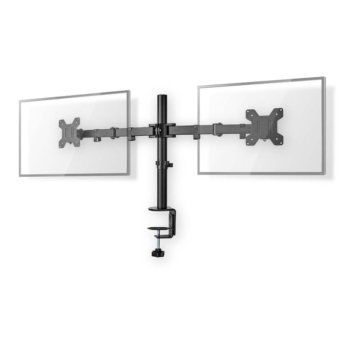 Supporto Ergonomico per Monitor | Braccio Doppio per Monitor | Girevole e Inclinabile | Nero