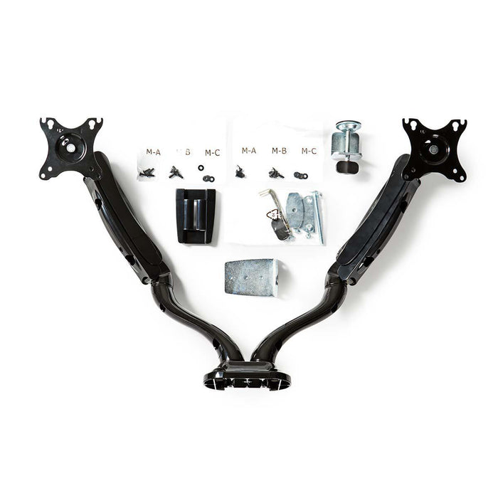 Supporto da scrivania per monitor | Braccio doppio per monitor | Full-motion | 10 - 32"