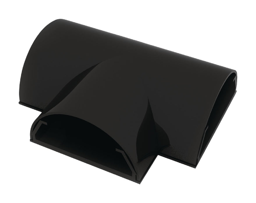 Giunto a T per canalina cavi 50 mm (nero)