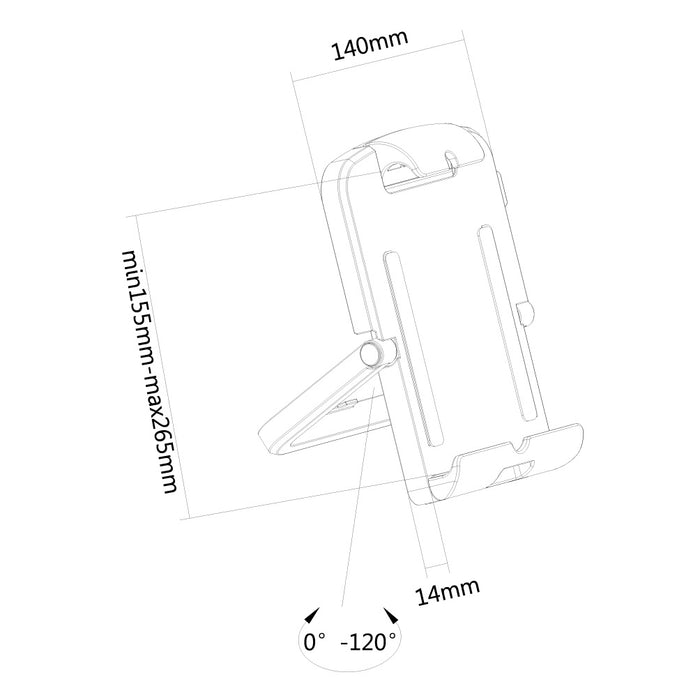Supporto universale per tablet Neomounts TABLET-UN200white