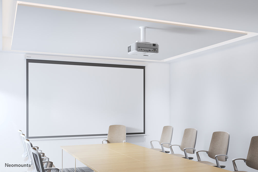 Supporto da soffitto universale Neomounts Beamer-C80 bianco per proiettori e videoproiettori