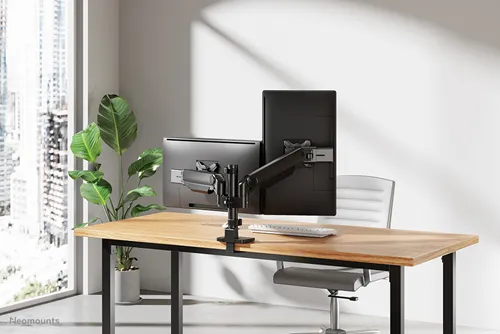 Neomounts DS65S-950BL2 Braccio monitor Full Motion – Supporto monitor flessibile | 24-34 pollici |