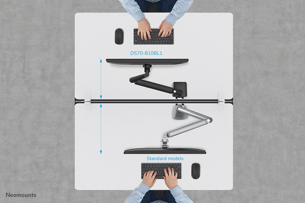 Neomounts DS70-810BL1 supporto da scrivania full motion per monitor da 17-32 pollici - Nero