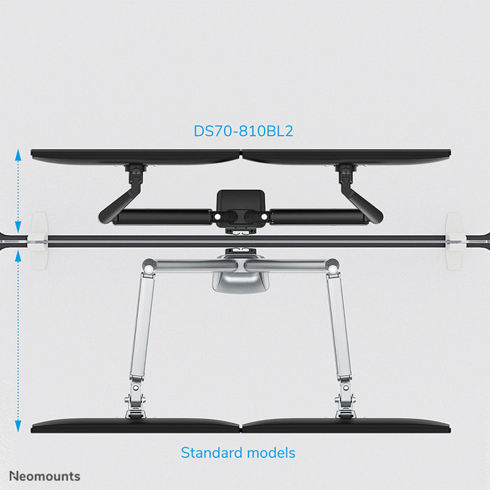 Neomounts DS70-810BL2 supporto da scrivania full motion per monitor da 17-32 pollici - Nero