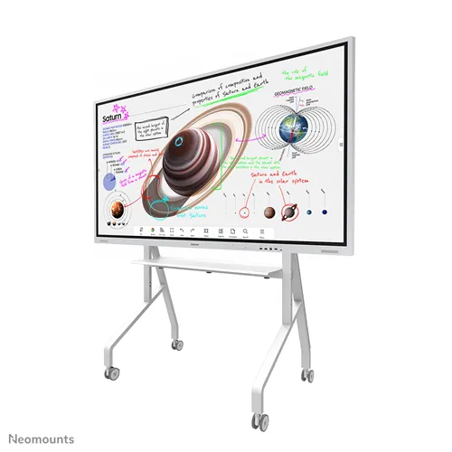 Supporto da pavimento mobile Neomounts FL50-525WH1 | Adatto per schermi da 55-86" | Bianco