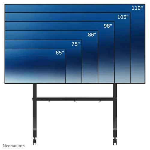 Neomounts FL50-575BL1 Supporto da pavimento: soluzione mobile per TV 65-110 pollici - Nero