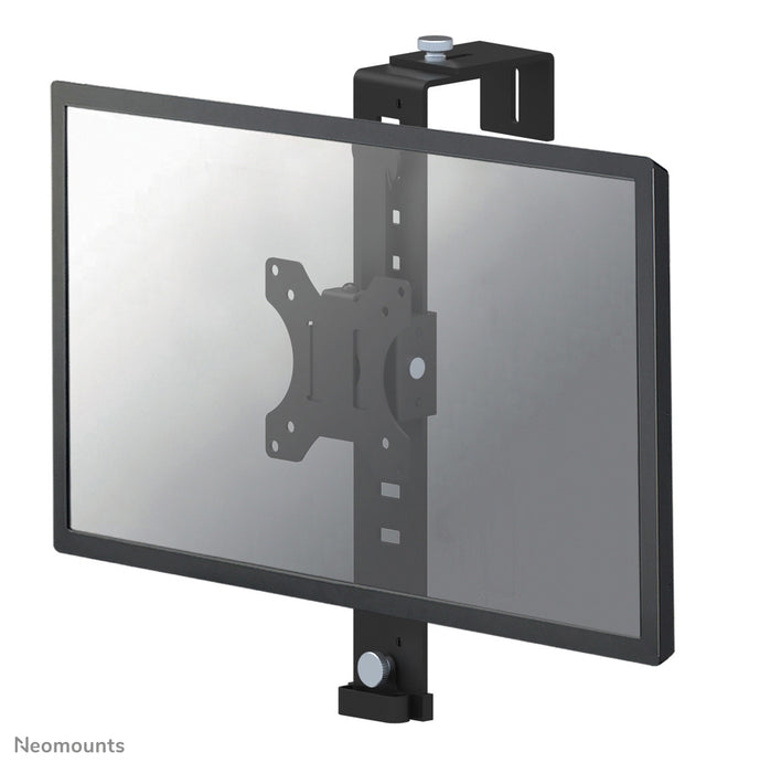 Neomounts FPMA-CH100 nero è un supporto da scrivania che si aggancia a una parete divisoria per flat screen fino a 30 pollici.