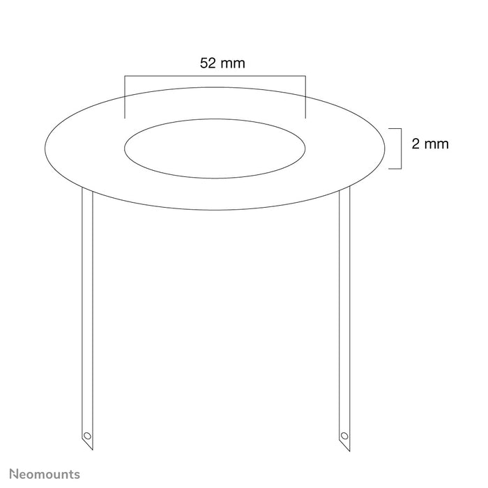 Neomounts FPMA-CRB5 è una rosetta coprente nera per i supporti a soffitto per flat screen Neomounts FPMA-C100.
