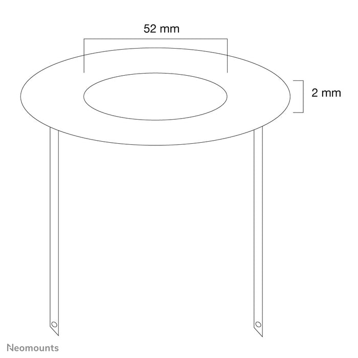 Neomounts FPMA-CRS5 è una rosetta coprente argento per i supporti a soffitto per flat screen Neomounts FPMA-C100 argento.