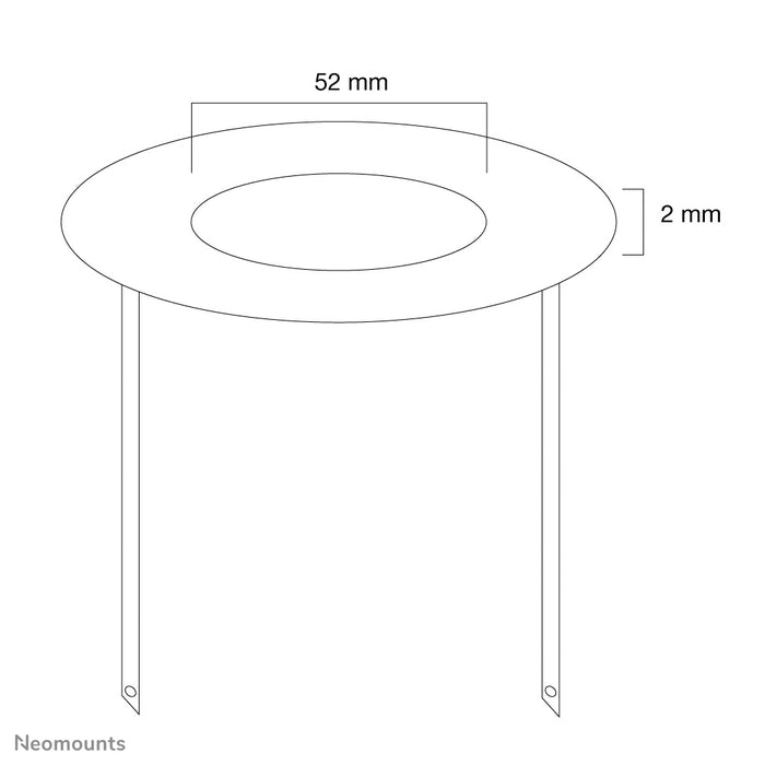 Neomounts FPMA-CRW5 è una rosetta coprente bianca per i supporti a soffitto per flat screen Neomounts FPMA-C100 & C100 argento.