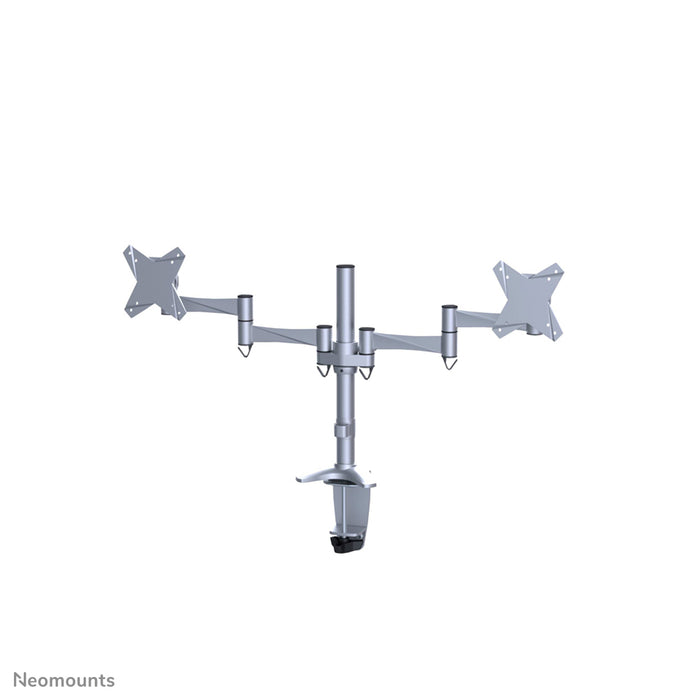 Neomounts FPMA-D1330D argento è un supporto da scrivania per 2 schermi piatti fino a 27 pollici (69 cm).