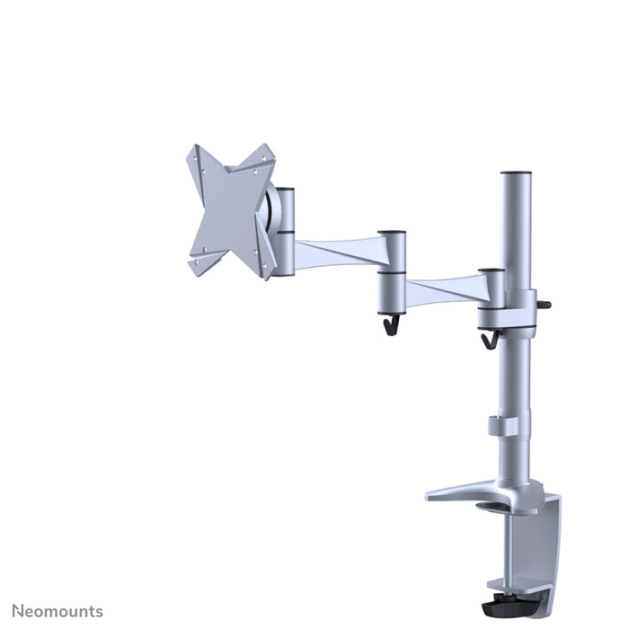 Neomounts FPMA-D1330 argento è un supporto da scrivania con 3 punti di rotazione per schermi piatti fino a 30 pollici (76 cm).