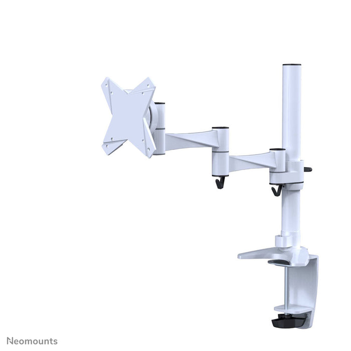 Neomounts FPMA-D1330 bianco è un supporto da scrivania con 3 punti di rotazione per schermi piatti fino a 30 pollici (76 cm).
