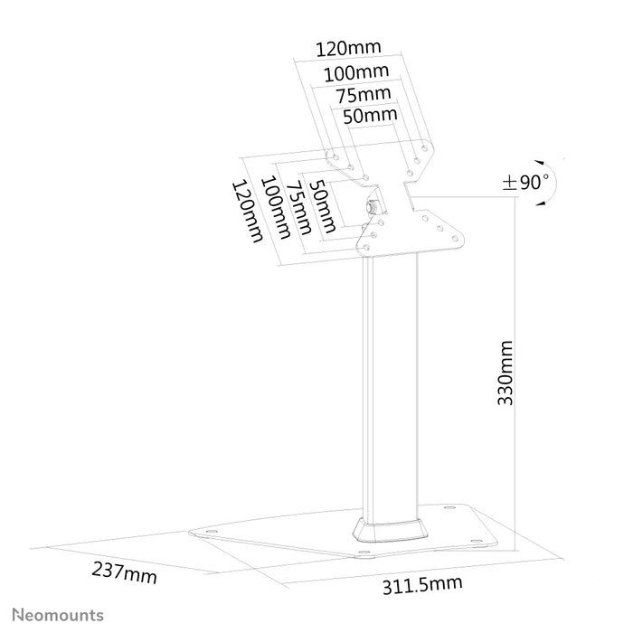 Neomounts FPMA-D1500 argento è un supporto da scrivania per schermi piatti fino a 32 pollici (81 cm).