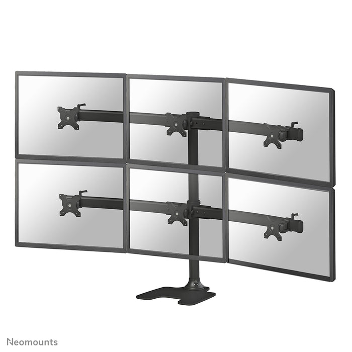 Neomounts FPMA-D700DD6 è un supporto da scrivania per 6 schermi piatti fino a 27 pollici (69 cm).