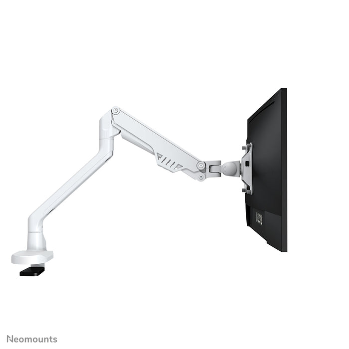 Neomounts FPMA-D750 bianco è un supporto da scrivania con molla a gas per schermi piatti fino a 32 pollici (81 cm).